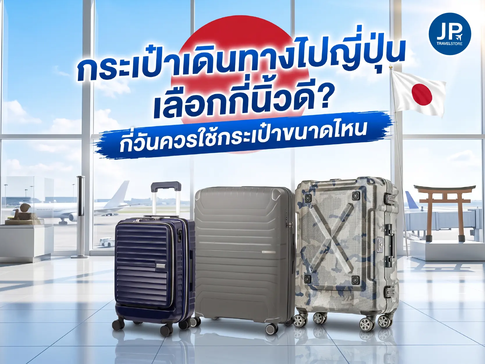 กระเป๋าเดินทางไปญี่ปุ่น เลือกกี่นิ้วดี กี่วันควรใช้กระเป๋าขนาดไหน
